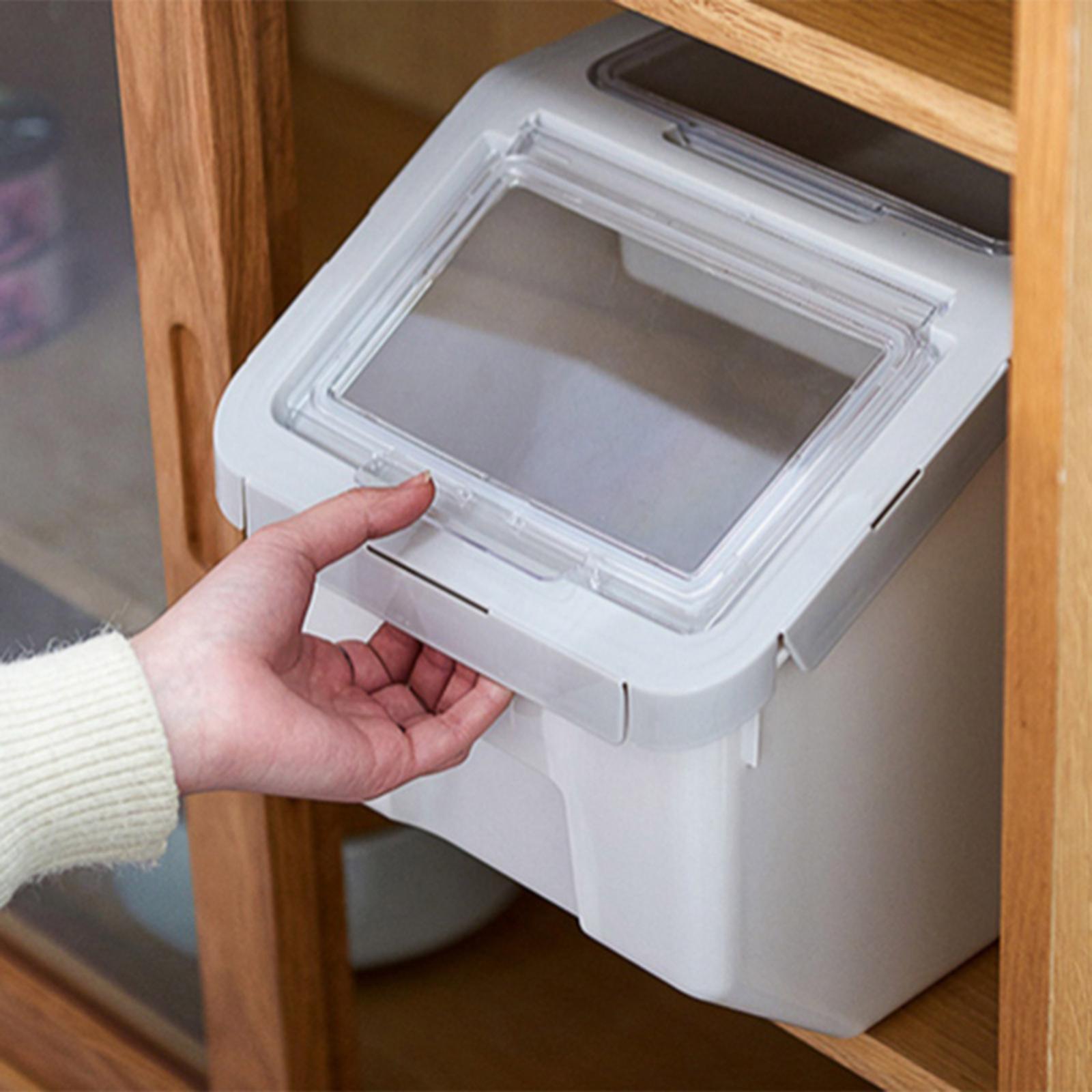 Food Storage Container Cereal Rice Storage with Lid - Gray