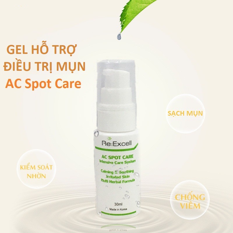 Gel hỗ trợ trị mụn Re:Excell AC Spot Care xuất xứ Hàn Quốc nhập khẩu chính ngạch và phân phối độc quyền