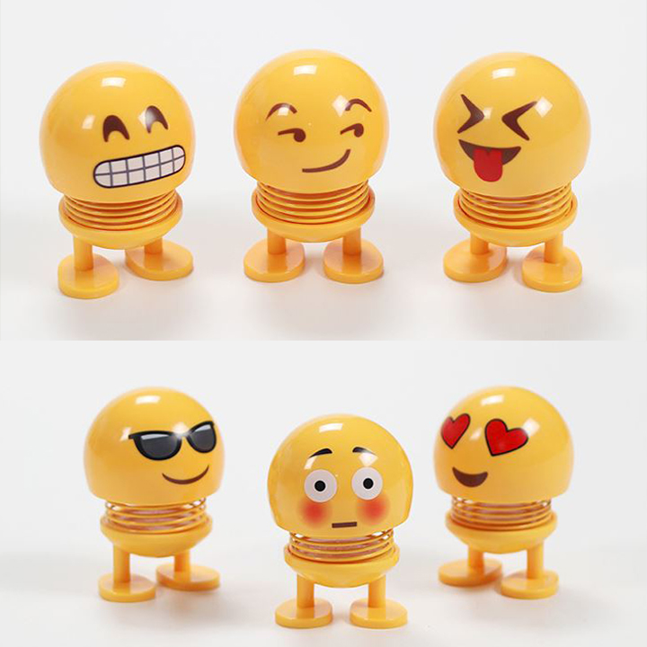 Combo 6 thú nhún Emoji lò xo ngộ nghĩnh 6 biểu cảm