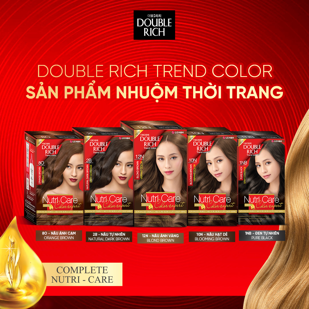 Kem Nhuộm Tóc Double Rich Beauty Color &amp; Nutri Care Trend