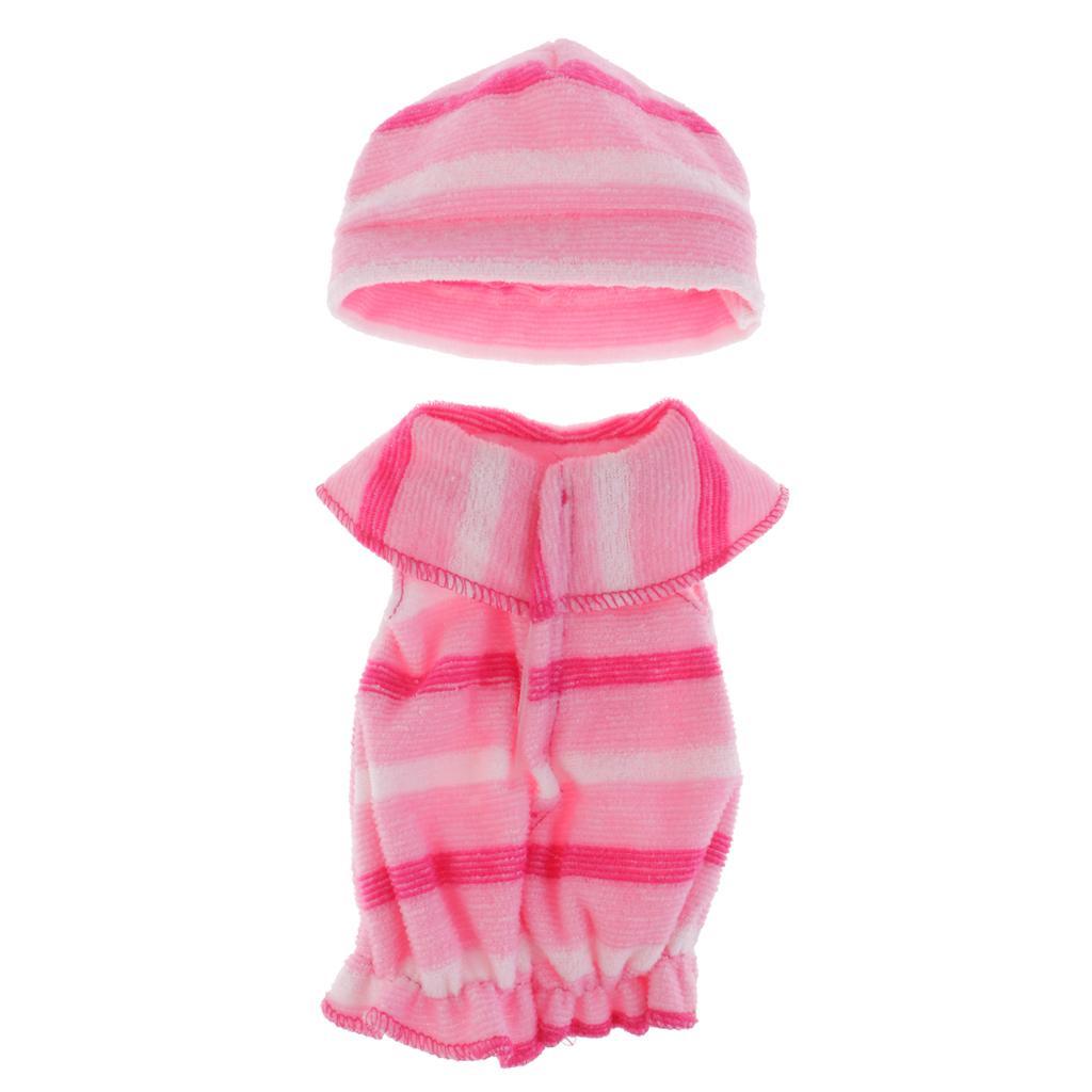 Handmade Pink Dress And Hat Set Outfit Clothes For 40cm 16-inch Salon Doll