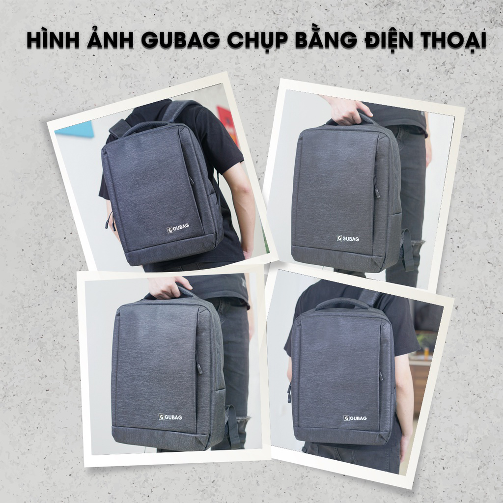 Balo GUBAG thời trang công sở, phù hợp nam nữ, đi làm, đi học, chống nước, chống xước, ngăn riêng đựng laptop tới 15,6in