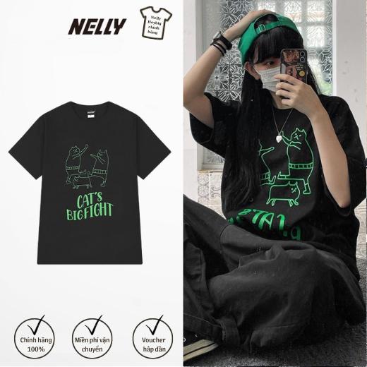 Áo phông Nelly Heybig cổ tròn tay lỡ Siêu Hot Mùa Hè Cho Nam và nữ