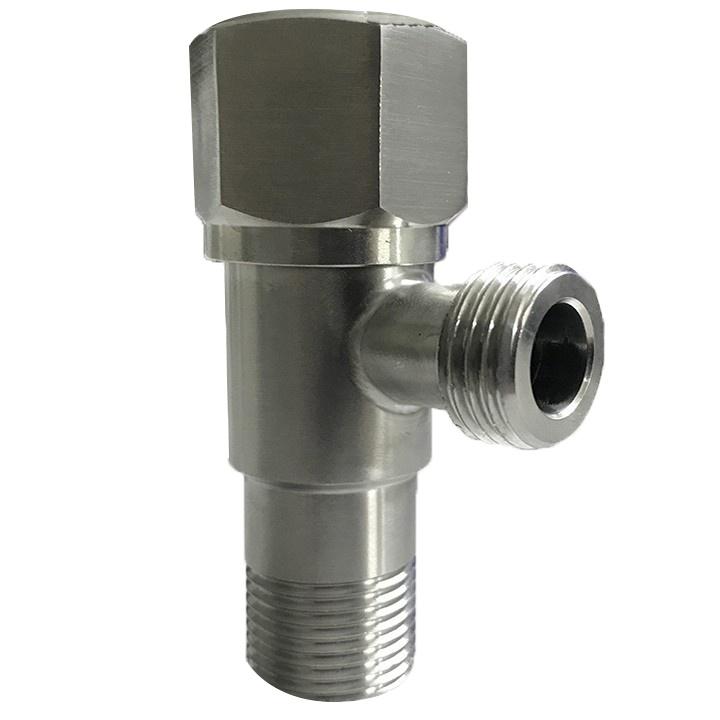 Van vòi giảm áp lực nước xịn 2 ngả inox 304 loại dày có khóa dn15
