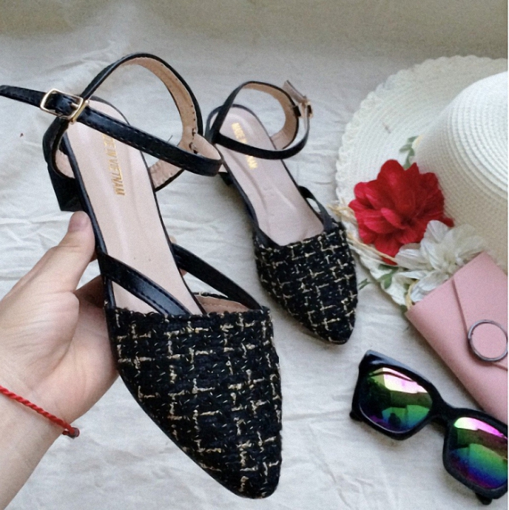 Giày sandal nữ quai ngang Phong Cách Hàn Quốc SS102