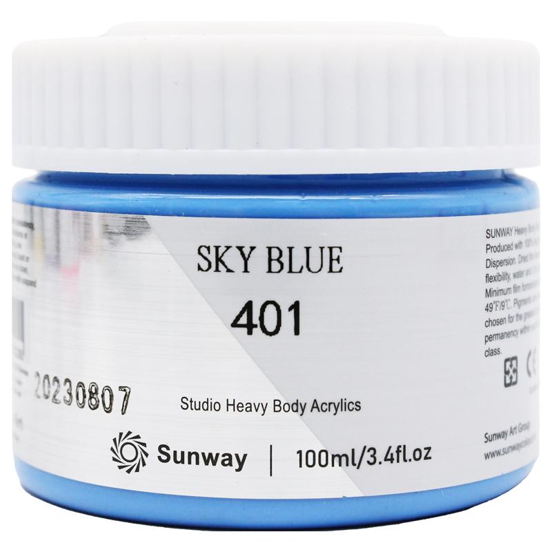 Tuýp Màu Vẽ Acrylic 100 ml - Sunway No.401 - Sky Blue