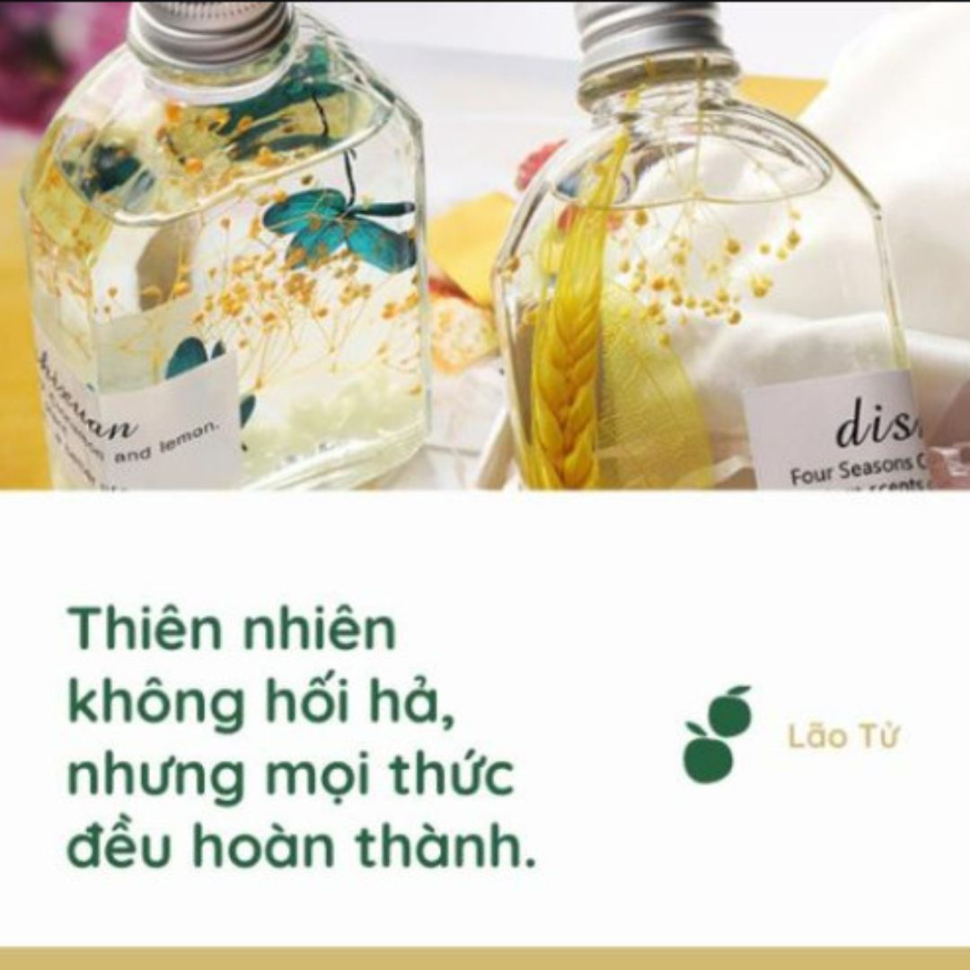 Tinh Dầu Thơm Phòng Que Gỗ Phát Sáng Ban Đêm, Lọ Khuếch Tán Xông Phòng, Khử Mùi Không Khí 100ml Chai Dẹt