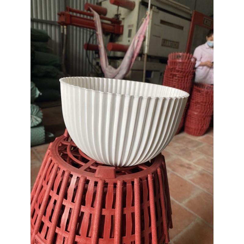 CHẬU TRÒN SÓNG NHỰA DÀY, XỊN