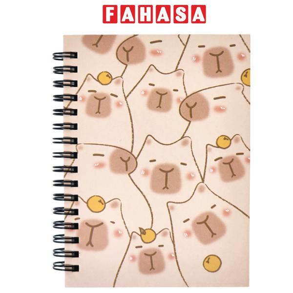 Sổ Lò Xo Bìa Bồi Friendly Ambassador Capybara V1 A6 - Không Kẻ - 160 Trang 80gsm - The Sun 01