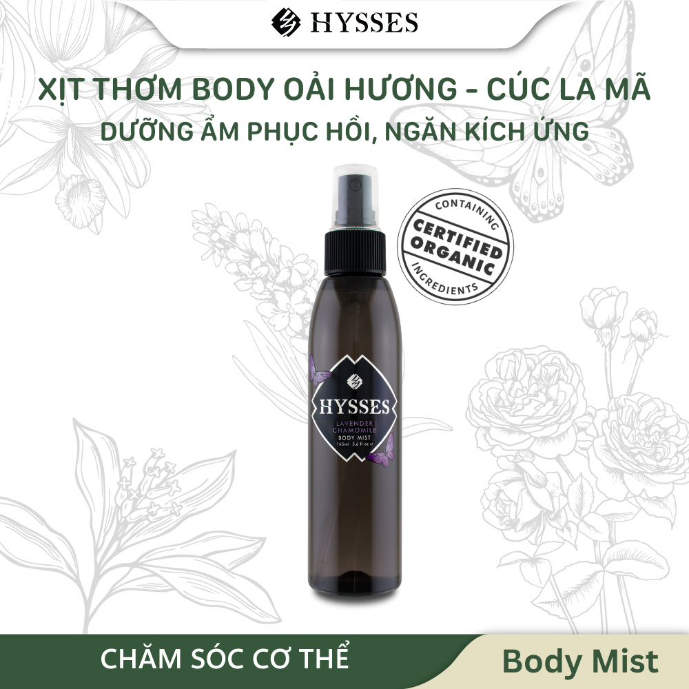 Xịt Thơm Toàn Thân Hysses Body Mist Hương Thơm Dễ Chịu, Giúp Khử Mùi Tự Nhiên, Phù Hợp Với Mọi Loại Da