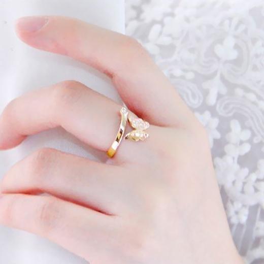 Nhẫn nữ - Nhẫn titan nữ thời trang cao cấp bướm phun cát thép không gỉ titanium trangsucpt 3 màu sắc NNUT51 Voi Pin