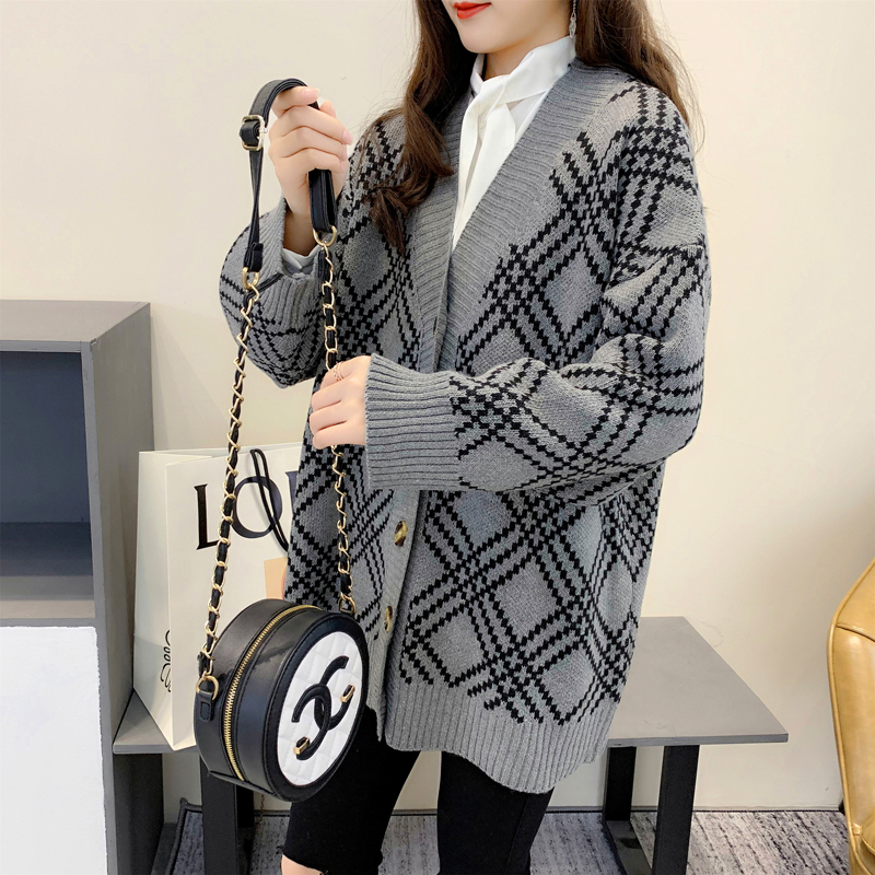 Áo khoác len nữ cardigan dệt kim phong cách Hàn Quốc V15