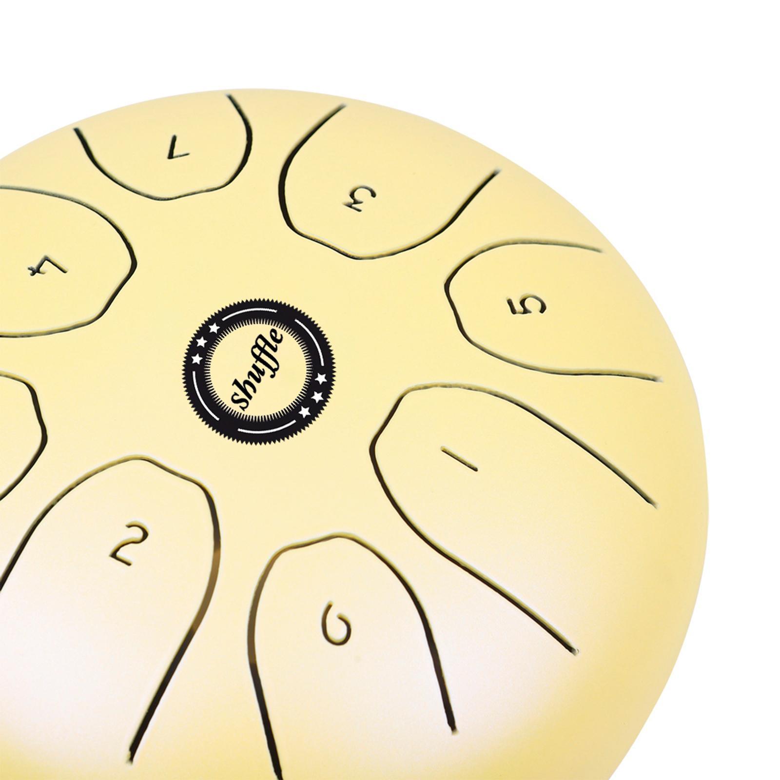 5.5 Inch Mini 8-Tone Steel Tongue Drum, C Key Percussion Instrument ,Hand Pan Drum with Drum Mallets & Carry Bag