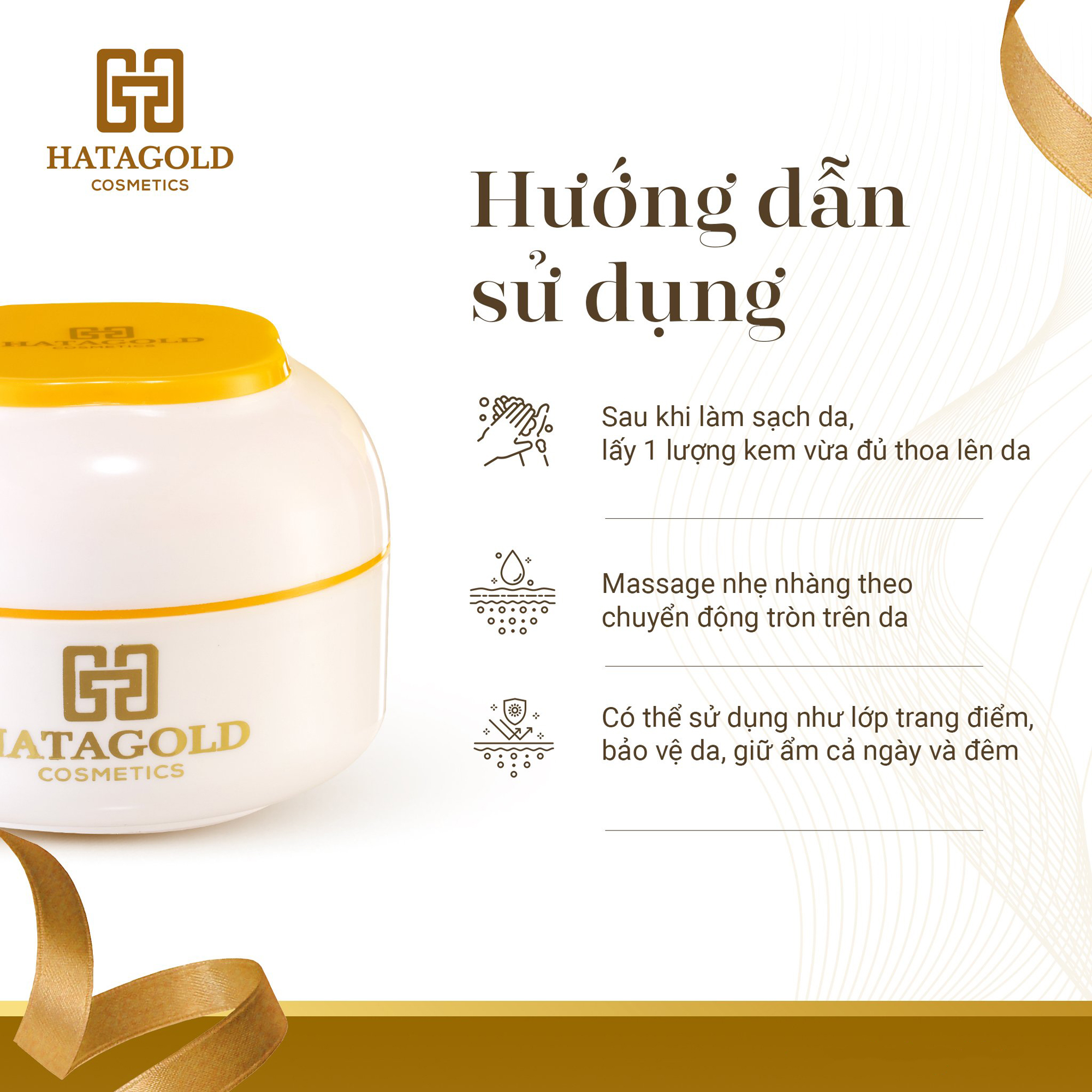 HATAGOLD | Kem Dưỡng Body Bật Tông Sau 7 Ngày - Perfume Gold Whitening Body Cream - KL:250g