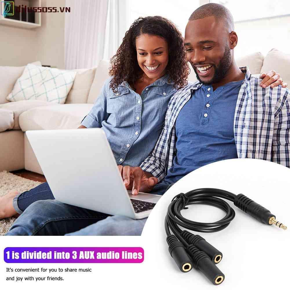 Dây Cáp Âm Thanh Chia 3 Cổng 3.5mm Thành 3 Cực