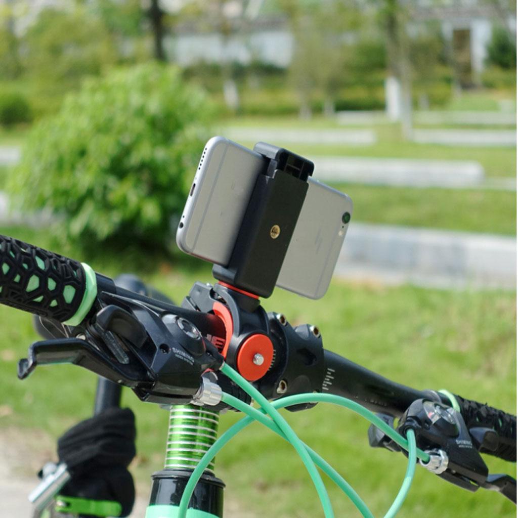 Bike Handlebar Mount Clamp Adapter with Phone Clip for  Smartphone