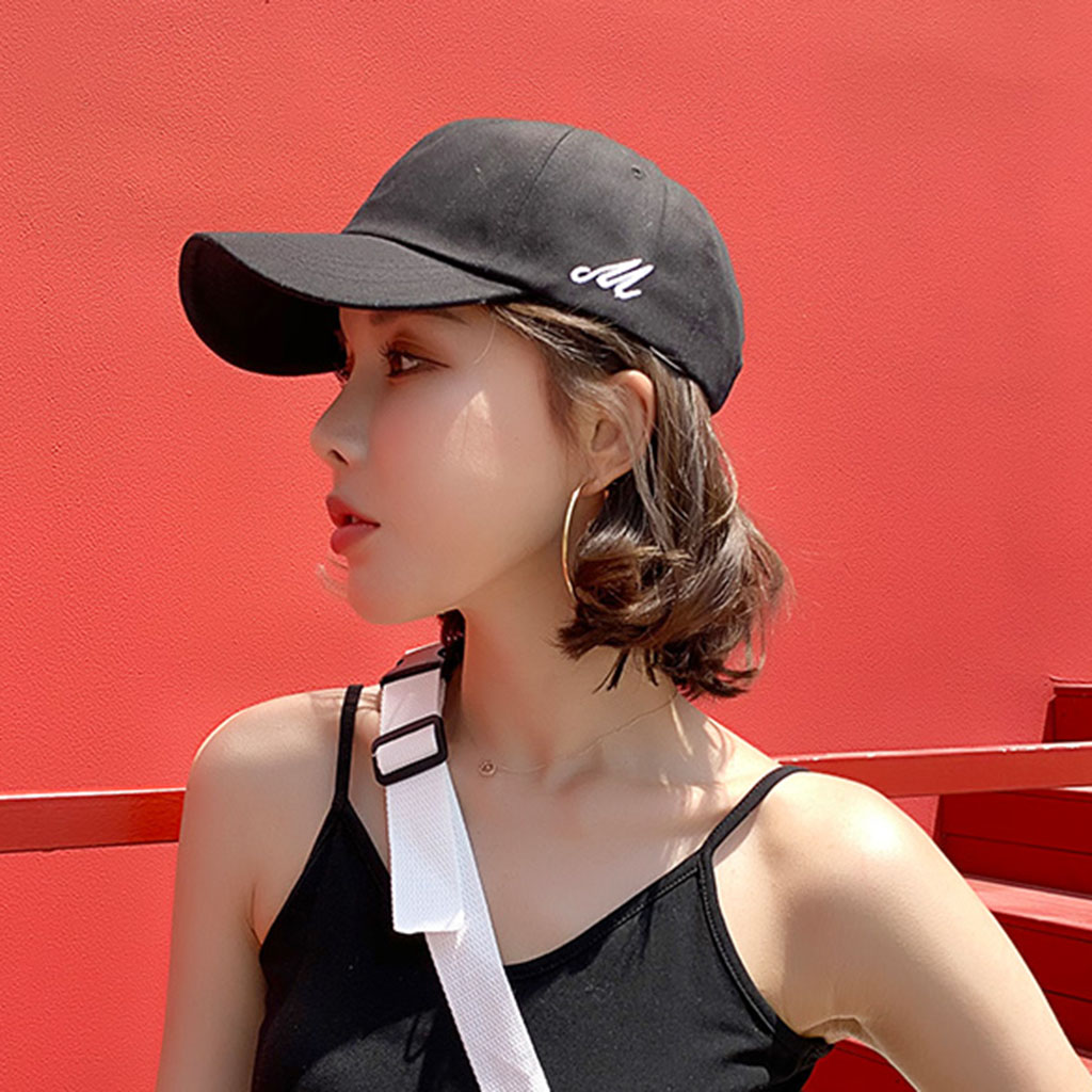 Nón lưỡi trai nam nữ thời trang thêu chữ bên hông có thể điều chỉnh size/ mũ che nắng mùa hè phong cách Hàn Quốc- Smice House