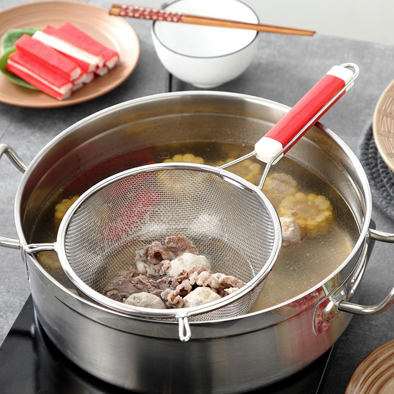 Stainless Steel Pasta Spaghetti Strainer Food Skimmer Food Strainer Colander