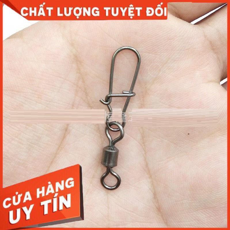 Khóa link Câu Cá Chữ U Chống Xoắn 20 Chiếc Cao cấp Thép Đen siêu Chịu Lực Khóa linh câu cá - Sanami Fishing