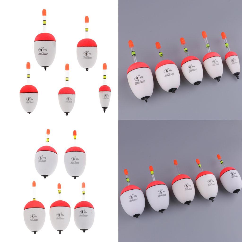 Set of 10pcs Luminous Sea Rock Fishing Bobbers EVA Foam Float Fishing Floats