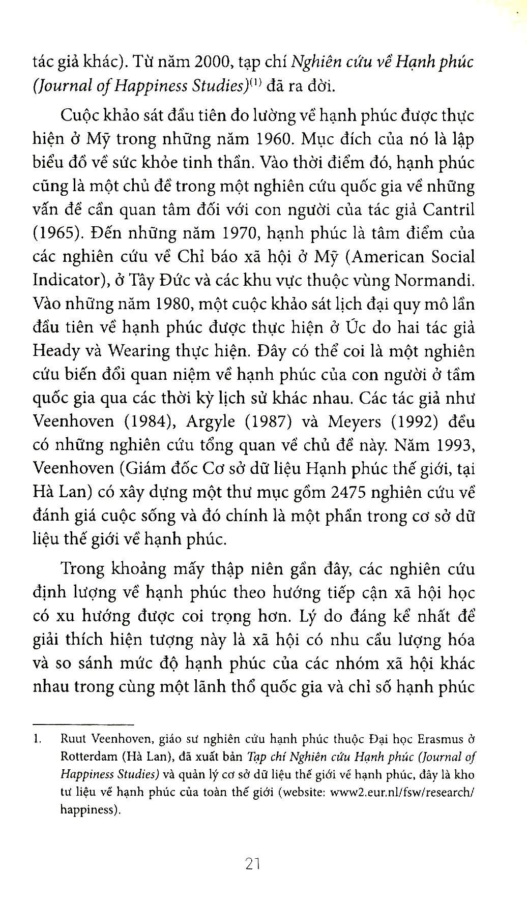 Sách Hạnh Phúc Của Người Việt Nam Khái Niệm, Cách Tiếp Cận &amp; Chỉ Số Đánh Giá