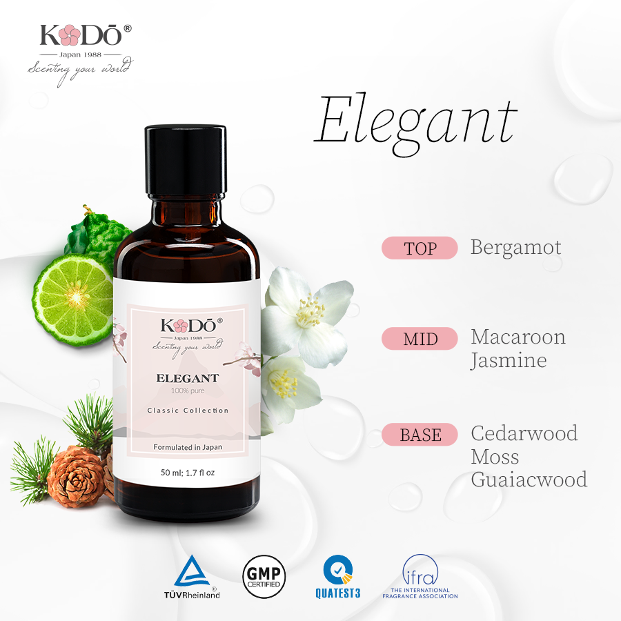 KODO - Elegant - Tinh Dầu Nước Hoa Nguyên Chất Hương Thơm Thanh Lịch, Trang Nhã, Tươi Mới