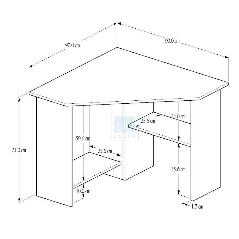 Bàn Làm Việc Góc Đặt Tại Phòng Học, Phòng Làm Việc Và Văn Phòng Thương Hiệu SIB Decor BLV110/111