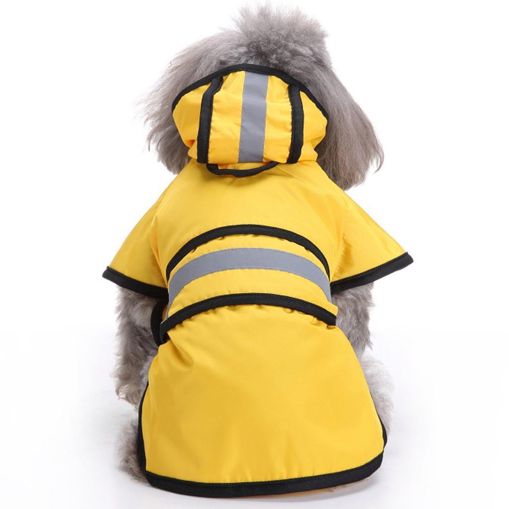 Dog Raincoat Raincoat Reflective Rain Rainwear Safety for Small Dog Yellow S