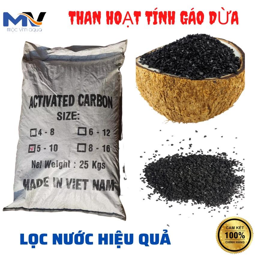 Than hoạt tính gáo dừa lọc nước, khử clo, tạp chất, độc tố, làm sạch nước
