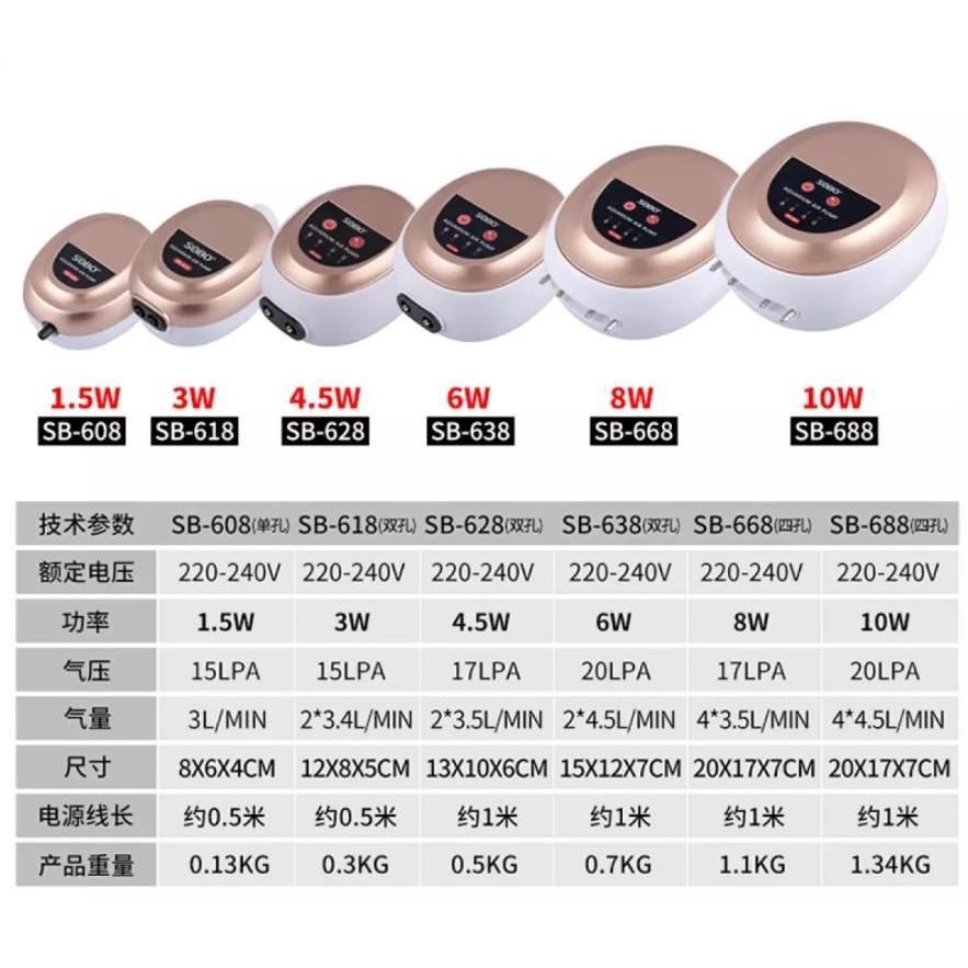 Máy sủi Oxy 2 SOBO SB-628 - SIÊU ÊM