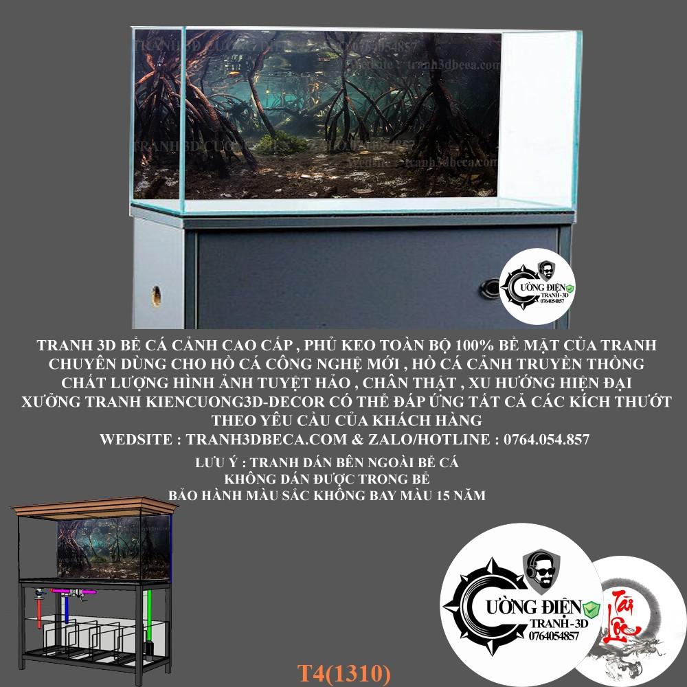 Tranh dán bể cá 3d nhiều kích thướt