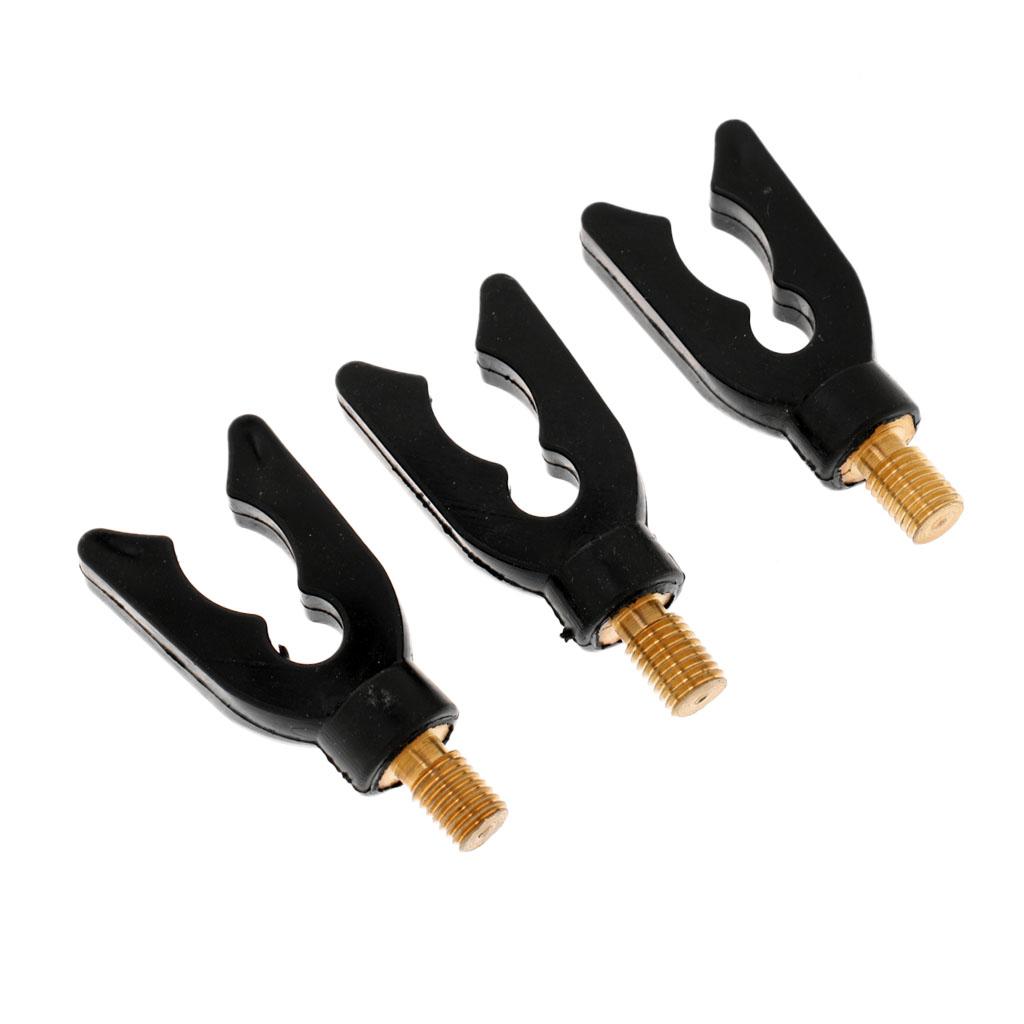 3 Pieces Carp Fishing Rod Holder Black Fishing Rod Pod Rest Gripper Holders