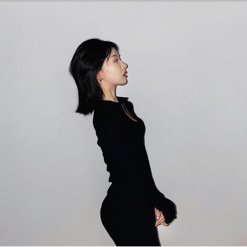 Đầm body tay dài kéo