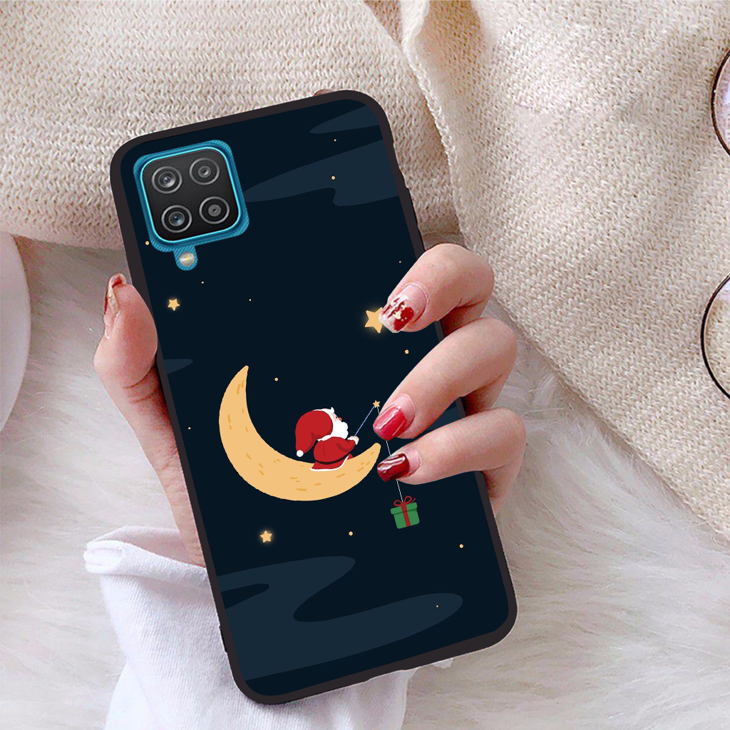 Ốp lưng dành cho Samsung Galaxy A12 viền dẻo TPU Bộ Sưu Tập Giáng Sinh Vui Vẻ - Tặng giá đỡ điện thoại in logo iCase - Hàng chính hãng