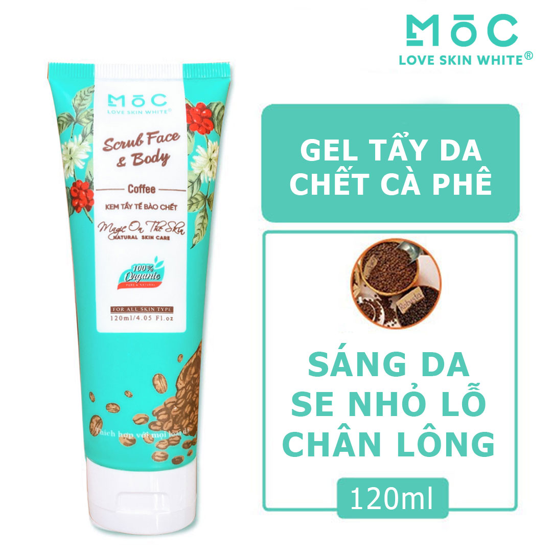 Kem tẩy tế bào chết thiên nhiên toàn thân Coffee Body Scrub Mộc Love Skin White 120ml