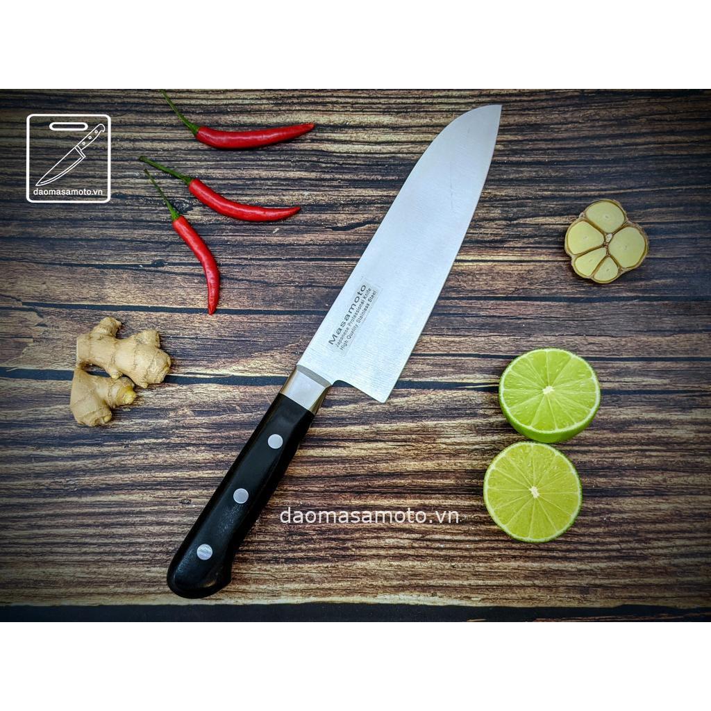 Dao Thái Đa Năng Cán Gỗ Masamoto Santoku - MK301