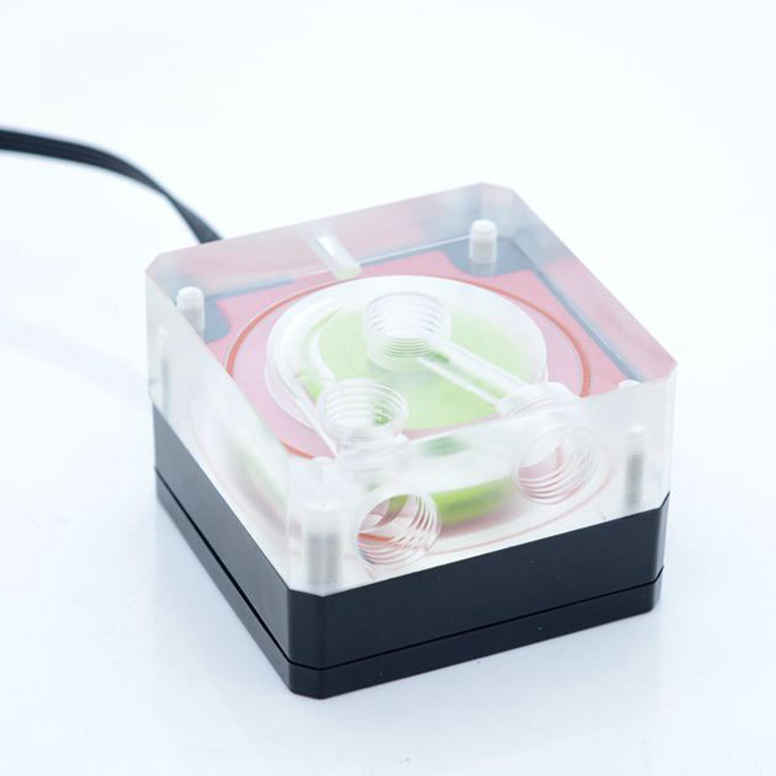 Cubic Water Cooling Pump DC 12V PWM Speed Control Meters