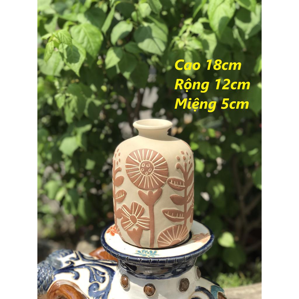BÌNH HOA GỐM SỨ XUẤT KHẨU TRANG TRÍ DECOR BÌNH CẤM HOA XK26