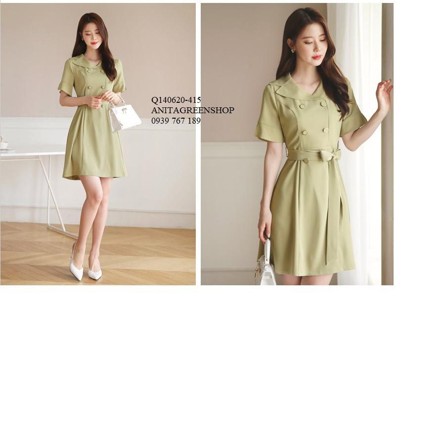 Q140620 ĐẦM VEST CỔ SEN