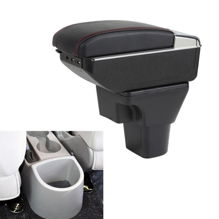 Hộp tỳ tay dành cho xe hơi, ô tô Hyundai Accent 2011-2015, Hyundai Kona 2018-2020 và Hyundai Verna tích hợp 7 cổng USB DUSBV