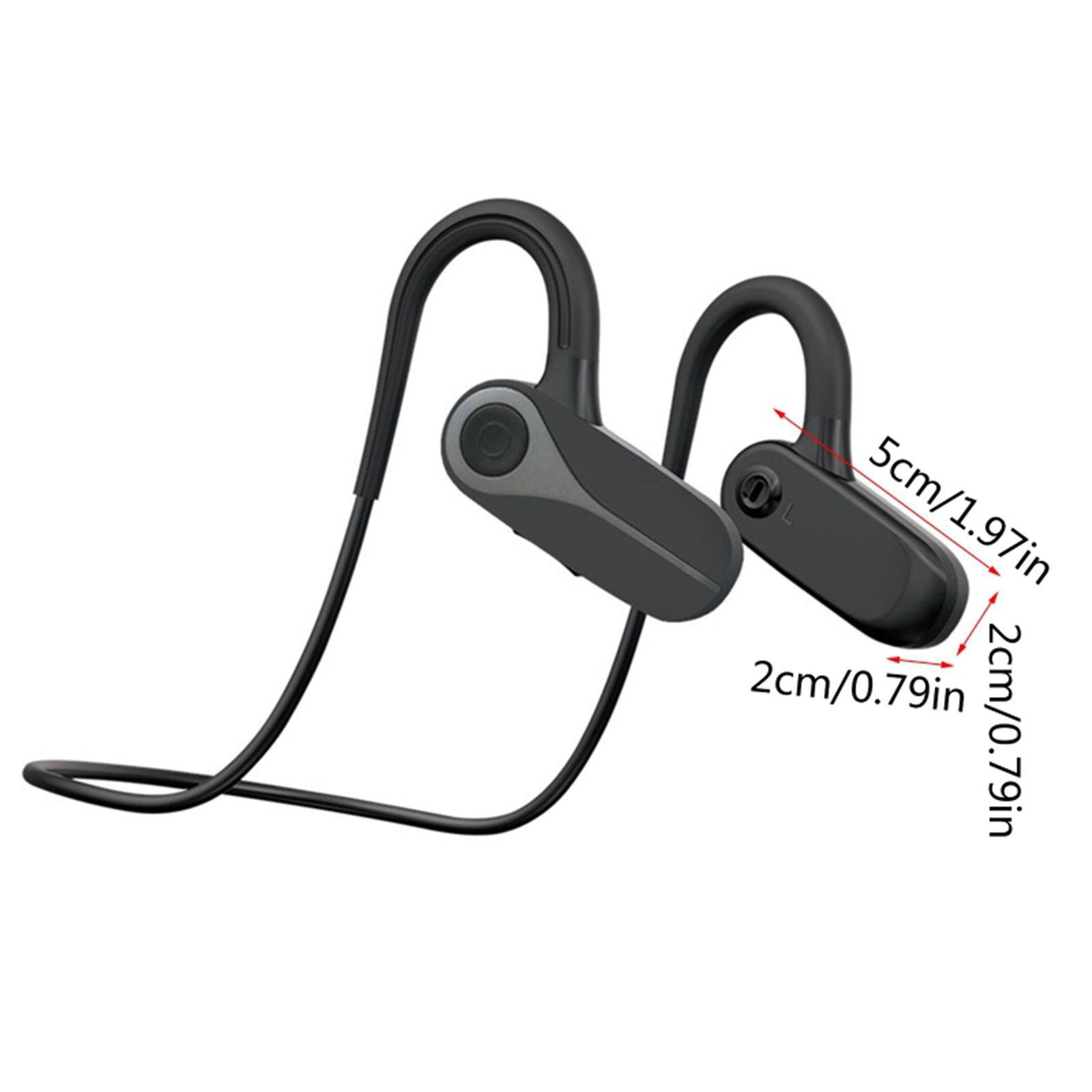 BLE5.3 Conduction Headphones Wireless Earbuds Sport Headset for Cycling black