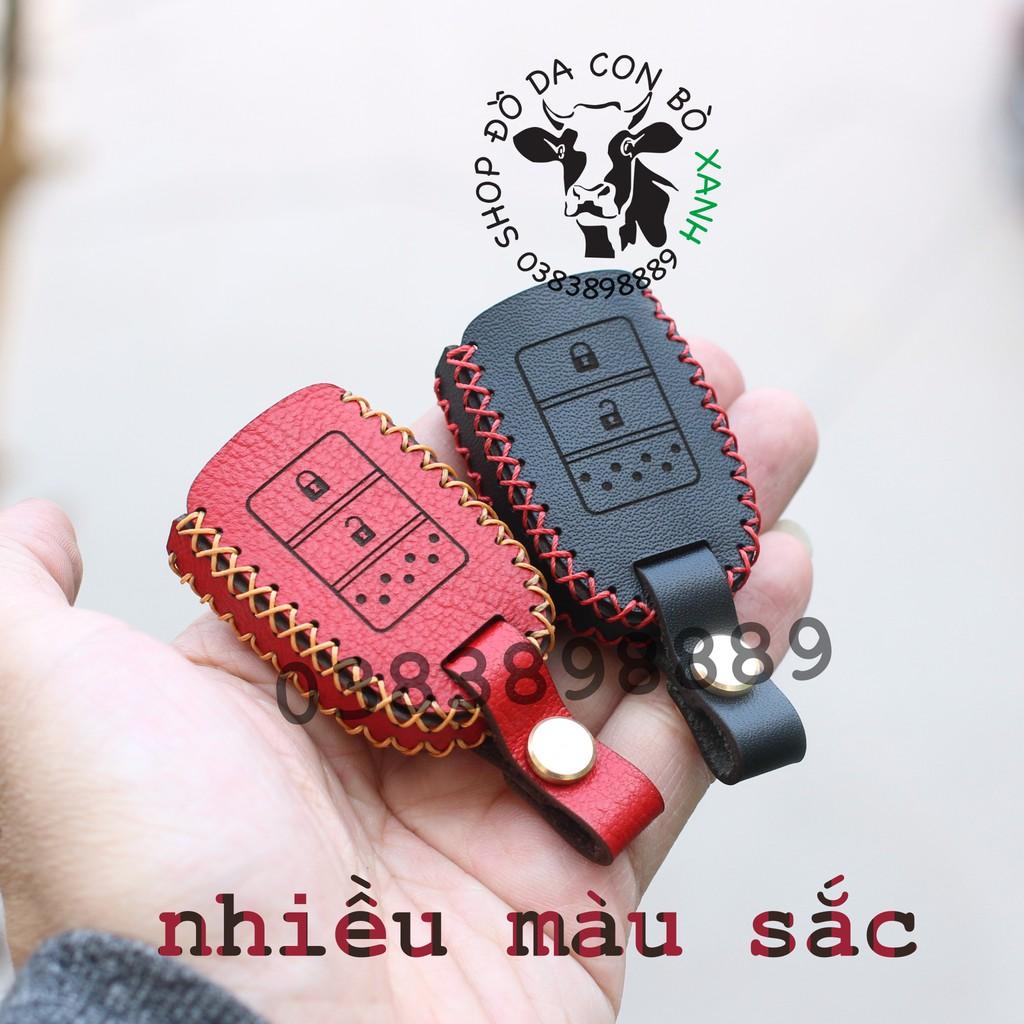 Bao da dành cho chìa khoá Honda Brio, City, Civic 2014-2018 chìa khoá cơ handmade da thật 002