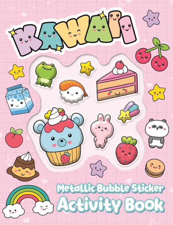 Sách ngoại văn: Metallic Bubble Sticker Activity Book - Kawaii