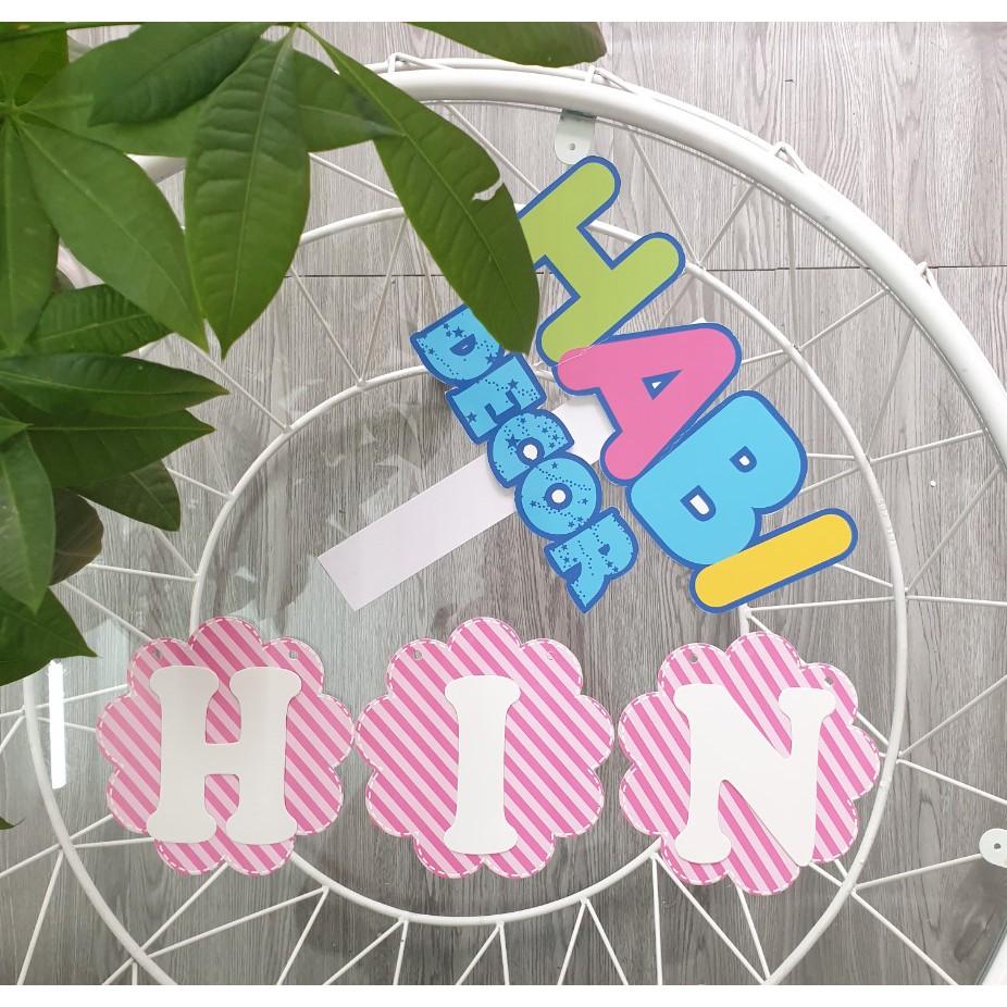 Dây Chữ Ghép Tên Trang Trí Sinh Nhật, Happy Birthday, Thôi Nôi, Đầy Tháng Cho Bé Trai, Bé Gái