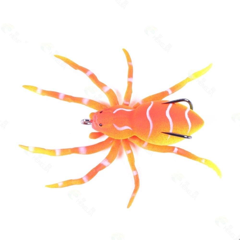 Nhện giả câu cá siêu nhạy 7gam dai 8cm, mồi giả câu lure cá lóc bông đồng hồ dịch mồi câu cá chẽm, mồi nổi lure suối