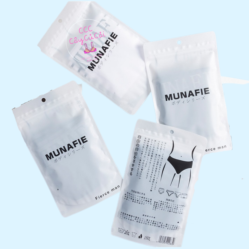 Quần lót tam giác munafie co giãn 4 chiều kích cỡ thoải mái mỗi quần 1 túi zip sang trọng CCC089