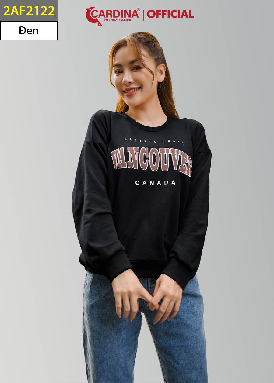 Áo Nỉ Nữ  Chất Cotton Da Cá Cao Cấp Phối Màu Dáng Thể Thao Trẻ Trung 2AF21  (Không Kèm Quần)