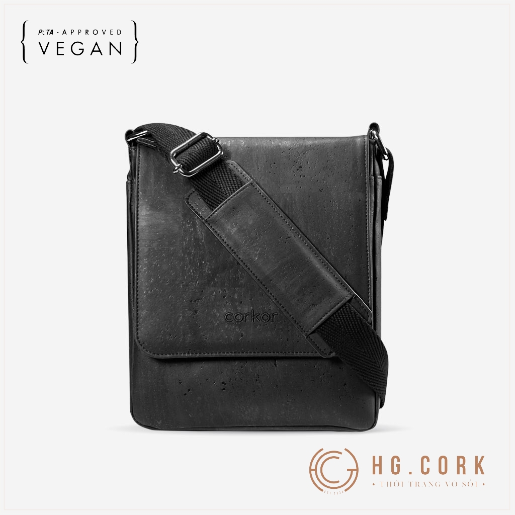 Túi Xách Nam Công Sở Cao Cấp - HGcork Corkor CK264 - Messenger Bag Cỡ Vừa - Hàng Chính Hãng, Sản Xuất Tại Bồ Đào Nha