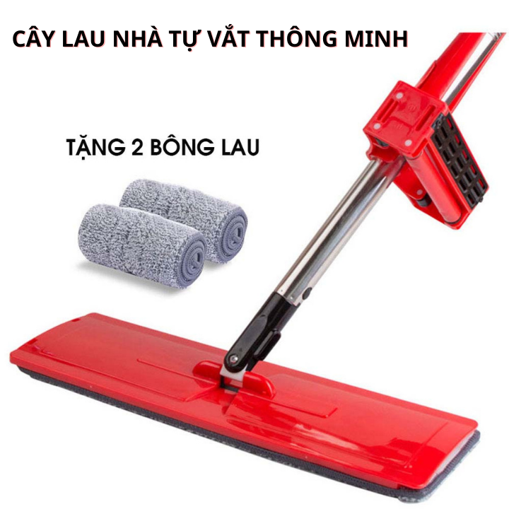 Cây lau nhà tự vắt thông minh không cần thùng, chổi lau nhà 360 độ