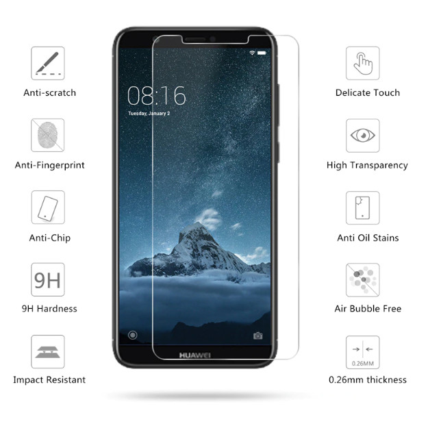 Tấm dán kính cường lực độ cứng 9H dành cho Huawei Y7 Prime 2018 - KLC01
